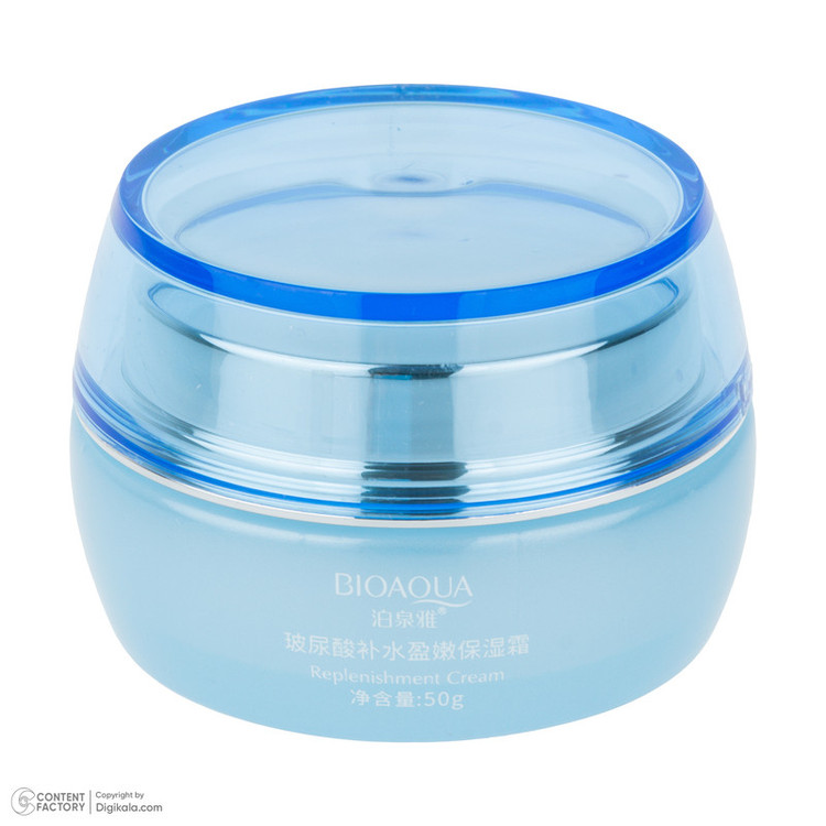 کرم مرطوب کننده دست و صورت مدل Hyaluronic Acid مناسب برای انواع پوست وزن 50 گرم
