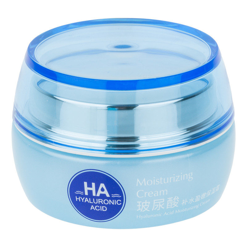 کرم مرطوب کننده دست و صورت مدل Hyaluronic Acid مناسب برای انواع پوست وزن 50 گرم