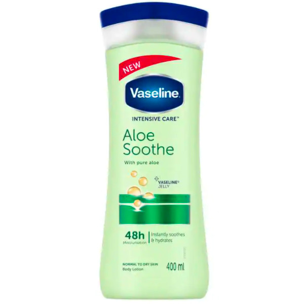 لوسیون بدن  مدل Aloe Soothe حجم 400 میلی‌لیتر نرم‌کننده و آبرسان پوست خشک و معمولی با عصاره آلوئه ورا جذب سریع و حفظ لطافت و نرمی پوست بعد از استحمام
