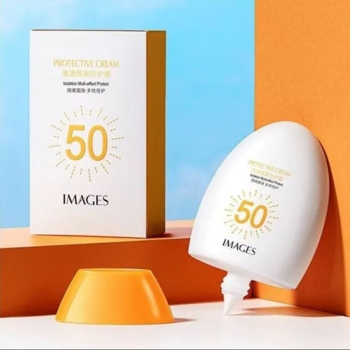 کرم ضد آفتاب بدون رنگ SPF 50 مدل Protective مناسب انواع پوست حجم ۴۵ میلی لیتر