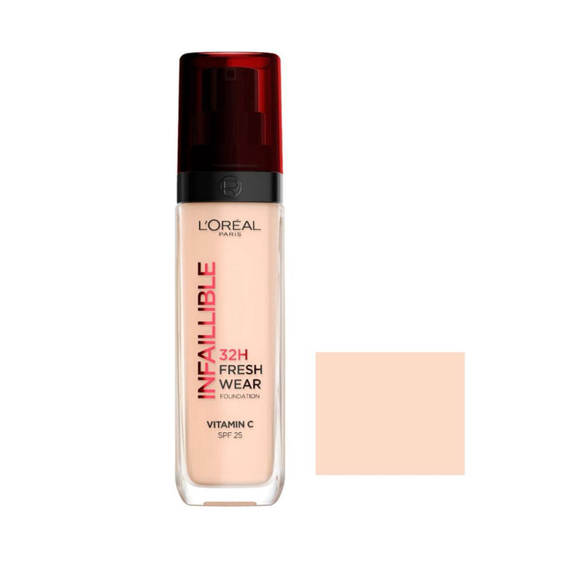 کرم پودر مایع Spf 25  مدل Infaillible 32H شماره 145 مناسب برای انواع پوست حجم 30 میلی‌ لیتر