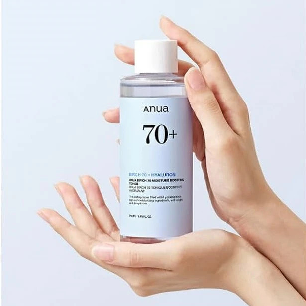 تونر پاککننده صورت آنوا مدل birch70+hyaluron مناسب برای انواع پوست حجم 250 میلیلیتر