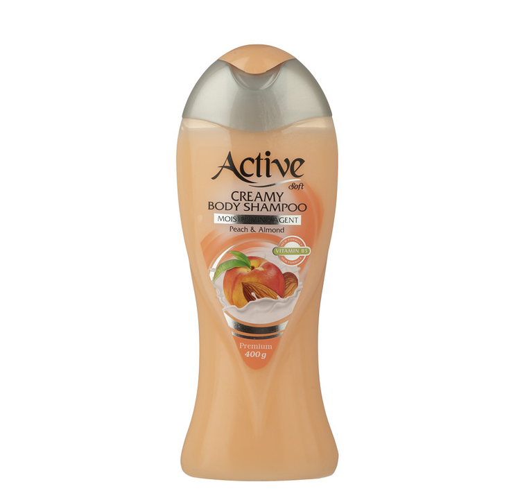 شامپو بدن کرمی اکتیو مدل Peach And Almond - قسطی