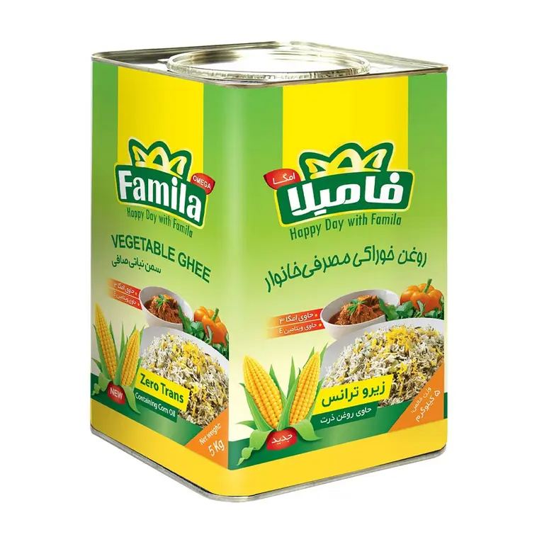 روغن جامد زیرو ترانس فامیلا - 5 کیلوگرم